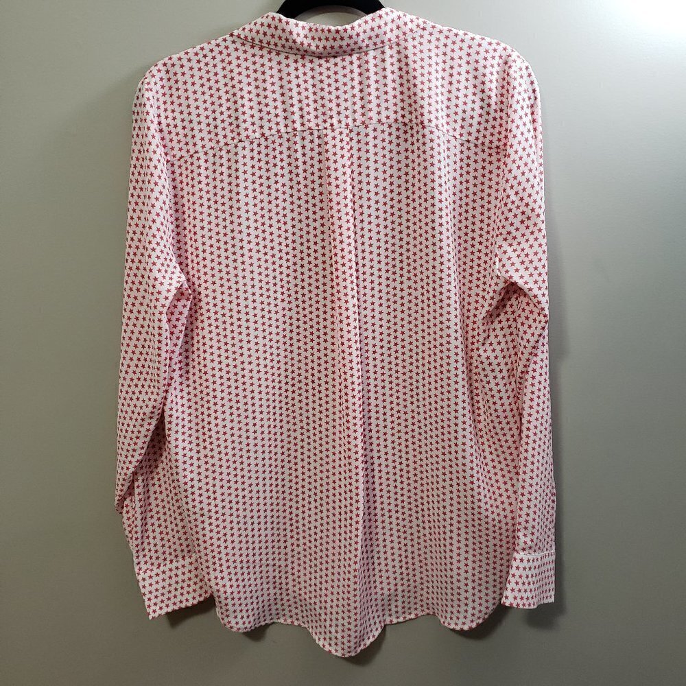 NEW * Joe Fresh * Pink Stars Print Blouse * Sz Lg - Picture 3 of 9